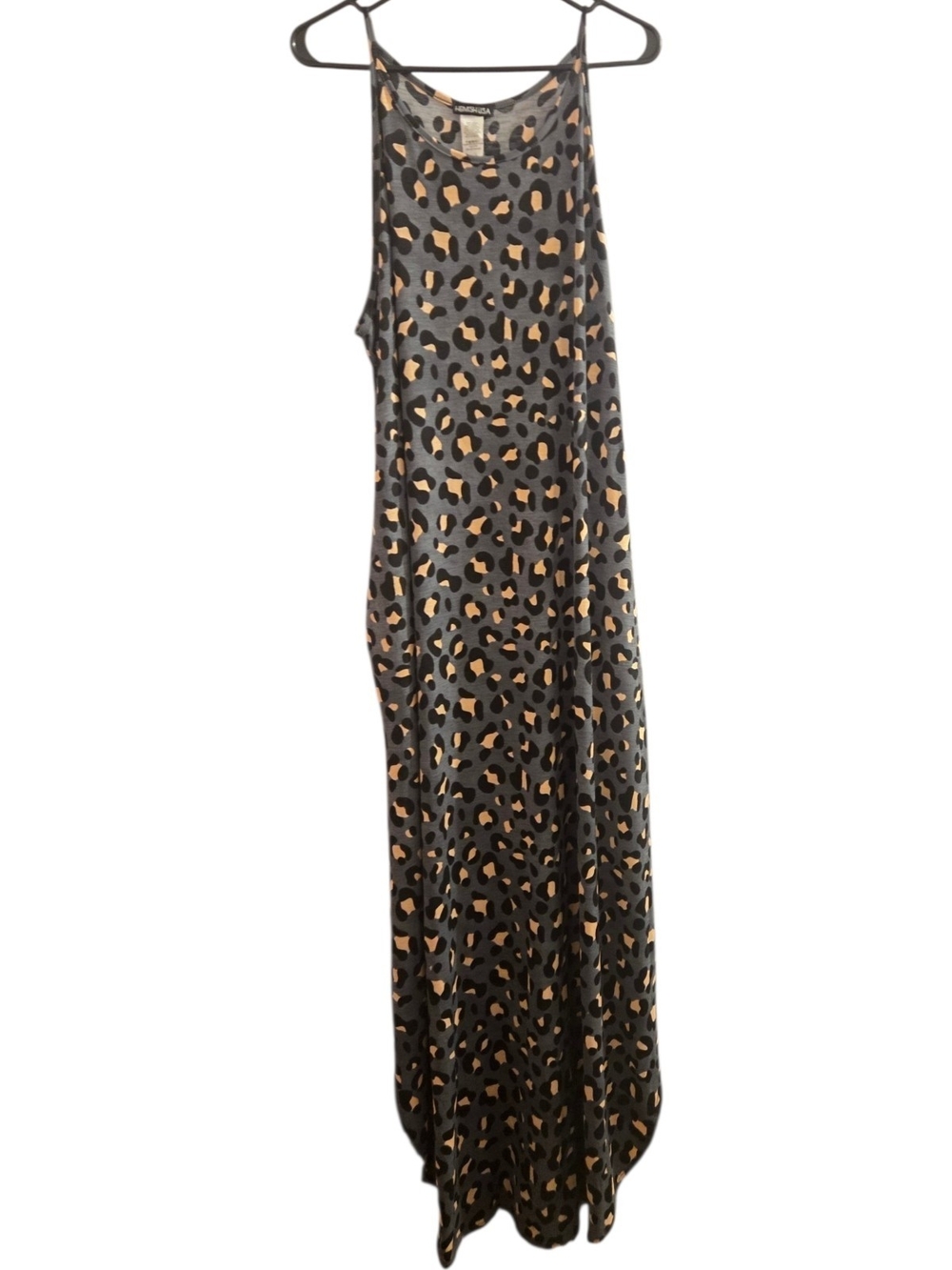 HEIMISH USA Leopard Print Maxi Skirt in Black & Tan
